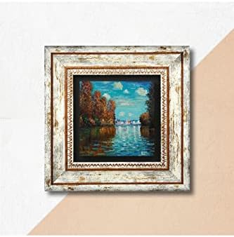 Alternative view of Claude Monet Sonbahar Taş Duvar Tablosu - Çerçeveli Taş Tablo - Dekoratif Duvar Sanatı - Modern Ev ve Ofis Duvar Dekoru T1-254