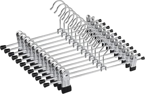 Alternative view of 5’li Metal Pantolon ve Etek Askısı – 360° Dönebilen Kancalı, Ayarlanabilir Çoklu Askı, Dolap İçi Yer Tasarruflu Elbise Askısı, Pantolon, Etek, Şal, Çorap Düzenleyici Set (30 Cm)