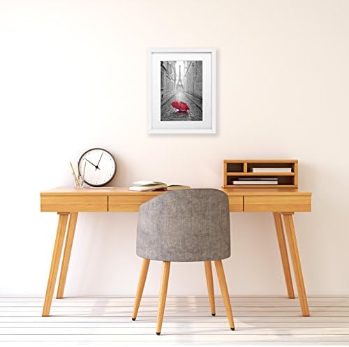 (11x14, 1 Pack, White) - 28cm x 36cm White Wood Picture Frame with Glass Front; Made to Display Pictures 20cm x 25cm with Mat or 28cm x 36cm Without Mat; Hanging Hardware Included