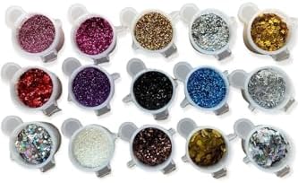 Alternative view of Epoksi Reçine 15 Adet Glitter Sim Set Tırnak Süsleme Seti Kalıcı Oje Holografik Karışık SET A6