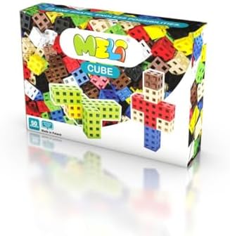 Alternative view of Meli 50 adet kübik yapı bloğu, 3 yaşından büyük çocuklar için yaratıcı oyuncak, renkli 3D yapı, kolay bağlantı, ölçüler: 2 x 2 x 2 cm, güvenli, BPA içermez, CE sertifikalı