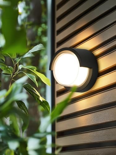 Alternative view of 15w Modern Tasarım Led Aplik İç ve Dış Mekan Duvar Lambası Cata Dominik 3200k Gün Işığı Bahçe Duvar Apliği (Yuvarlak)