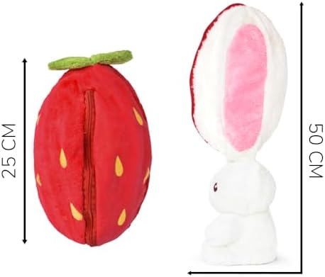 Özgüner Oyuncak 40 cm Pelüş Çilek Tavşan,Tavşan pelüş hayvan, pelüş hayvan, çilek, paskalya tavşanı, pelüş kulaklı çilek çanta,peluş çilek tavşan, çilek, pelüş, paskalya hediye - Görsel 3