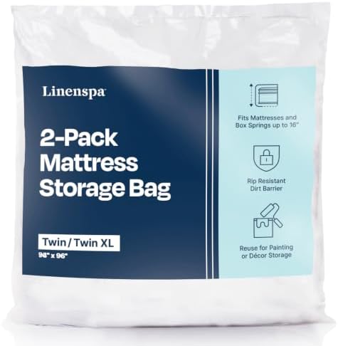 Linenspa Taşıma için Yatak Çantası - Yatak Saklama Çantası - 2'li Paket, Queen