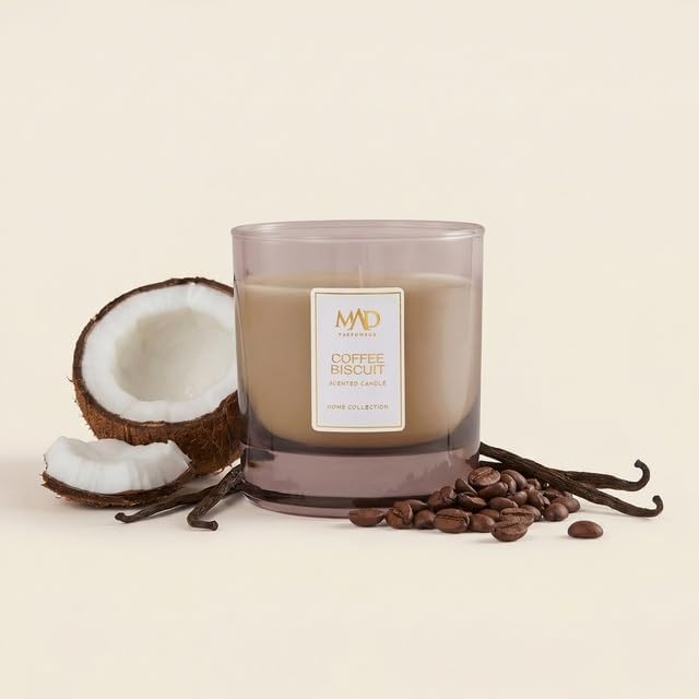 Mad Coffee Biscuit 200 gr Kokulu Cam Mum – Kahve, Şeker ve Vanilya ile Sıcacık Bir Atmosfer - Görsel 2