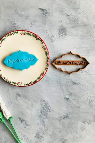 Alternative view of Hayırlı Cumalar Yazılı Hamur Şekillendirici/Kurabiye Kalıbı/seramik/polimer/şeker Hamuru