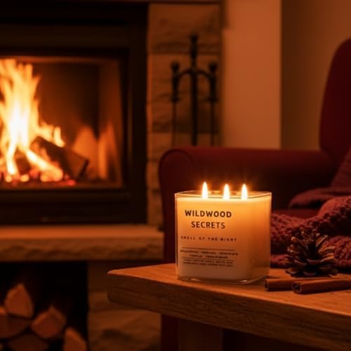 Alternative view of Wildwood Secret Lüks Aromaterapi Mumu |%100 Doğal Soya Wax | Okaliptüs, Tütün, Vanilya & Sandal Ağacı Kokulu | 4x Pamuk Fitilli | El Yapımı Fitiller | 50+ Saat Ultra Uzun Yanma Süresi | Tekrar Kullan