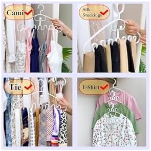 10'lu Paket Çok Fonksiyonlu Elbise Askısı - Kravat, Eşarp, Şal ve Kemer Bölmeli Sihirli Gardırop Askısı, Yer Tasarrufu Sağlayan Çok Amaçlı Askı Seti - Görsel 3