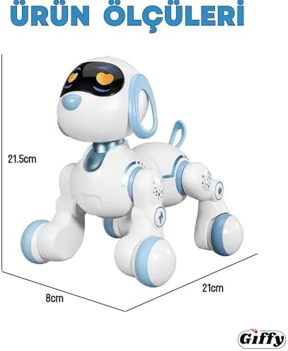 / 30 Fonksiyonlu Uzaktan Kumandalı Şarjlı Sesli Işıklı Dokunma Algılama Programlama Robot Köpek El Sensörlü Şarjlı Işıklı Müzikli Dansçı Robot Köpek Ve Kedi (Köpek)