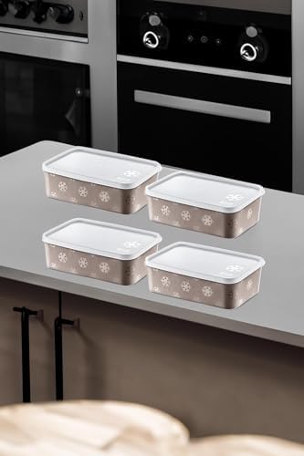4'Lü Set No Frost Saklama Kabı Terra 1600 ML
