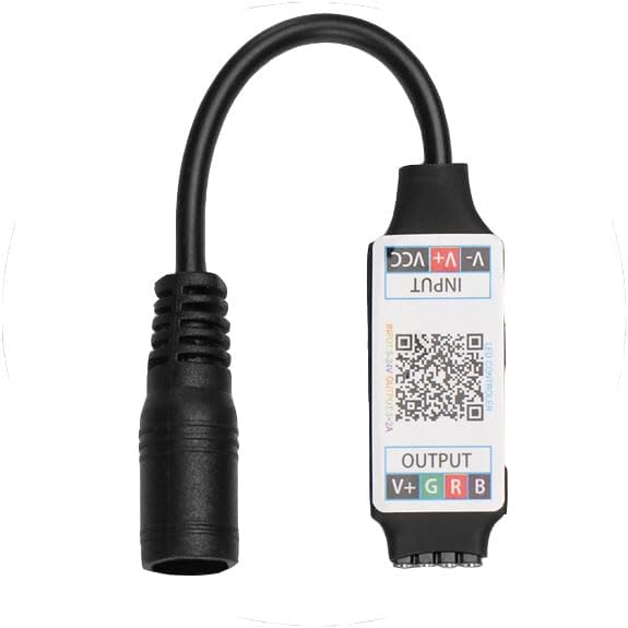 Rgb Şerit Led Kontrol Cihazları - Bluetooth, Sese ve Müziğe Duyarlı, 24 Tuşlu - 6 Amper, 10 Metreye kadar Rgb Şerit led Çalıştırır (1, Bluetooth Kontrol Cihazı)