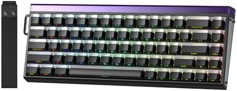 Alternative view of Aula Hero 68 He Manyetik Klavye Rapid Trigger Jade King Switch 8000Hz RGB Neon TKL Hot Swap Oyuncu Klavyesi Siyah