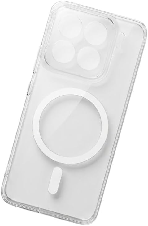 - Xiaomi 15 ile uyumlu Mi MagSafe ile uyumlu Şeffaf Mika Sert Kılıf Darbe Korumalı Sararmaya Dirençli - Beyaz