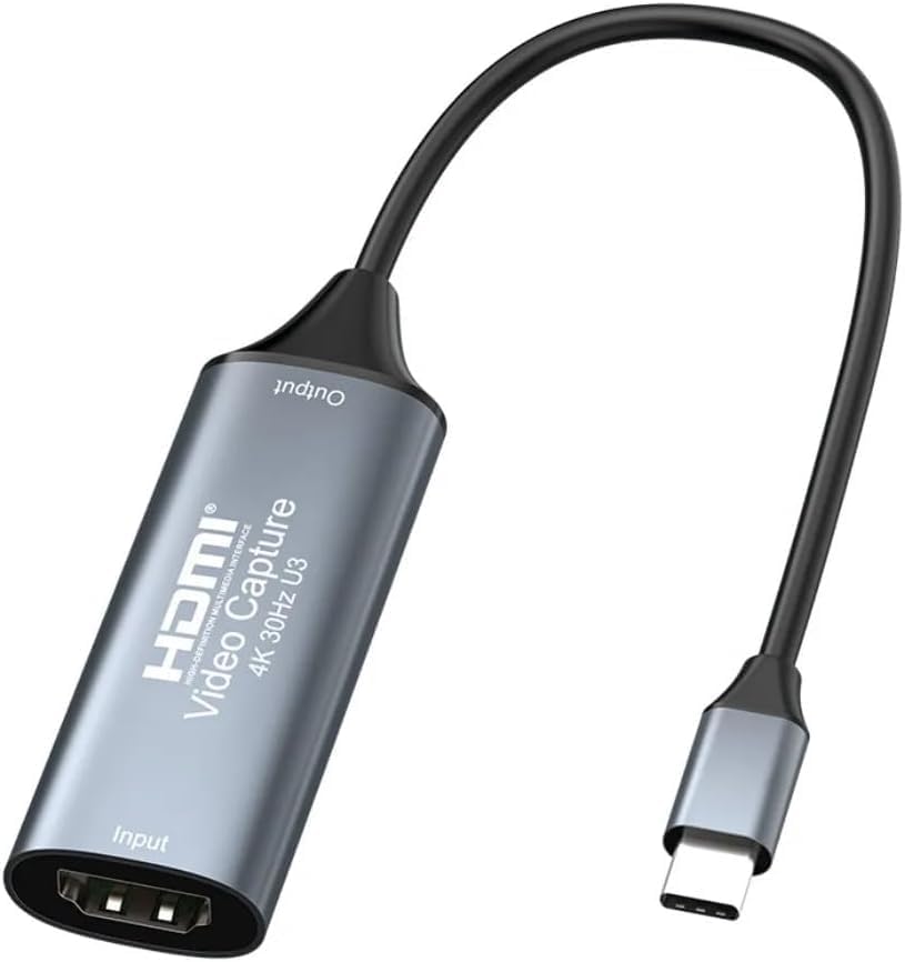 Alternative view of 4K USB C 2.0 Type-C Video Capture Görüntü Yakalama Adaptörü Usb 4K 30Hz Akış Öğretim Video Konferans veya Canlı Yayın için Oyun Yakalama Kartı (HDMI aktarma için Kullanılmaz)