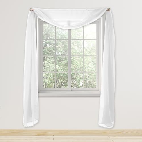 WPM Beyaz Zarafet Şeffaf Eşarp Saçaklı 96,52 cm x 548,56 cm Uzunluğunda - Görsel 3
