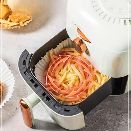 50 Adet Air Fryer Pişirme Kağıdı Tek Kullanımlık Yağ Geçirmez 23 Cm Yuvarlak Pişirme Kağıdı XXL