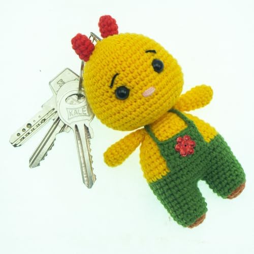 Alternative view of Amigurumi Sincap Anahtarlık –%100 Pamuk İp Tığ İşi, Sevimli Figür, Çanta ve Anahtar Süsü Hediyelik