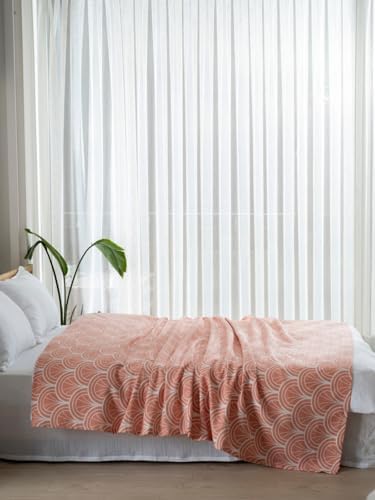 Desenli Pike Yatak Örtüsü - Kaliteli Baskılı, Pamuk, Hafif, Tek Kişilik ve Çift Kişilik Pike Yatak Örtüleri (Geometrik SOMON, Çift Kişilik Pike 200x240 cm)