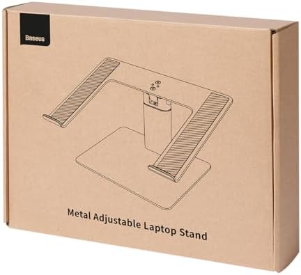 Baseus MacBook Metal Ayarlanabilir Dizüstü Bilgisayar Standı, Maks. 10 Kg Ağırlık ve 208 mm Yükseklik, Gümüş (LUJS000012)
