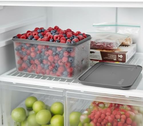 Alternative view of No Frost Silikon Yumuşak Kapalı Saklama Kabı Dondurucu ve Buzluk Saklama Kabı 3150 ml, Kapaklı No Frost Saklama Kabı 3150 Ml, Derin Dondurucu Saklama Kabı 3150 Ml