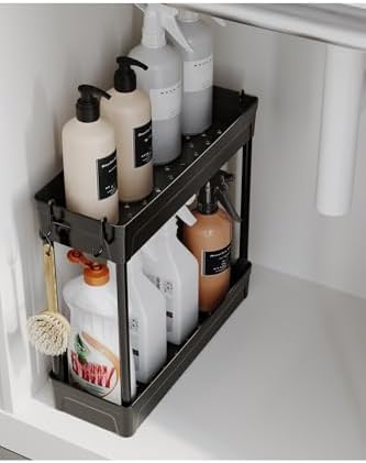 Alternative view of Rafata Çok Amaçlı 2 Katlı Evye Altı Düzenleyicisi Askılı Banyo Düzenleyici Kaydırmaz Tabanlı