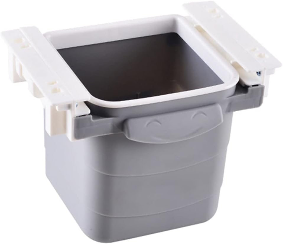Alternative view of ® Mini Masa Çöp Kovası Plastik Tezgah Altı Geri Çekilebilir Yapışkanlı Görünmez Bölme Pratik