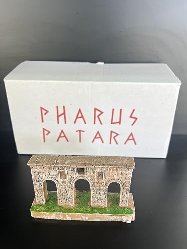 Alternative view of Patara Antik Kent Kapısı Minyatür Dekoratif Maket, El Yapımı Tarihi Mimari Model, Beyaz ve Kahverengi, Küçük Boy
