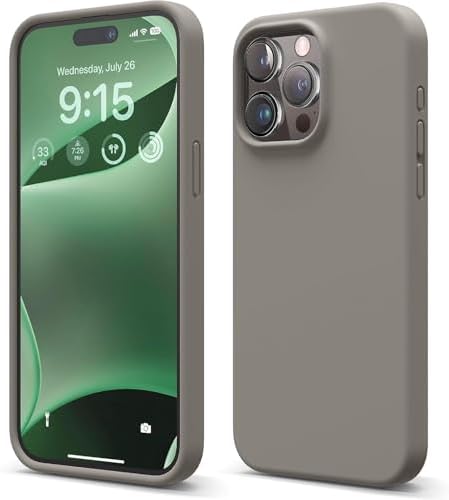 Alternative view of & AKSESUAR iPhone 15 Pro ile Uyumlu İçi Kadife Dışı Mat Yapıya Sahip Koruma Sağlayan Lansman Silikon Kılıf (Taş)