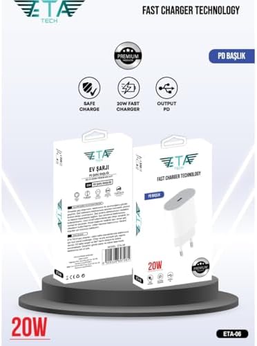 Eta Tech ETA-06 20W Hızlı Şarj Adaptörü Type-C PD QC 4.0 Destekli iPhone 11/12/13/14 Pro ve Pro Max ile Uyumlu - Görsel 2