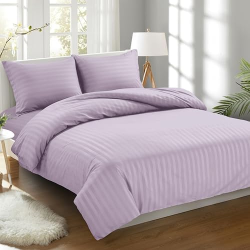 Elegant Comfort En Yumuşak, En Rahat 3 Parça Damask Çizgili Nevresim Takımı - 1500 Premium Otel Kalitesinde Mikrofiber - Lüks Kırışıklığa ve Solmaya Dayanıklı Nevresim Takımı, İkiz/İkiz XL, - Görsel 2