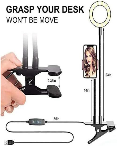 Led Ring Light Youtuber Light Stüdyo Işığı Akrobat Selfie Led Masa Lambası 3 in 1 Set - Görsel 3