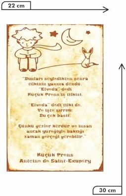 Kuşe Kağıt Duvar Posteri Küçük Prens Retro Vintage Drtr0044