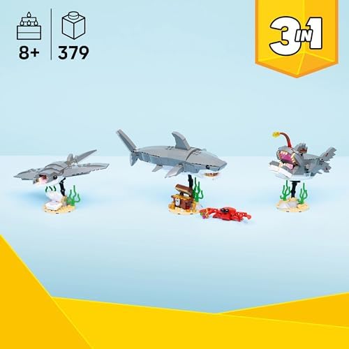 Alternative view of Acımasız Köpek Balığı ile Hazine Sandığı 31381 – 8 Yaş ve Üzeri Çocuklar için Fener Balığı veya Manta Vatozuna Dönüşebilen Yaratıcı Oyuncak Yapım Seti, Hediye Fikri (379 Parça)