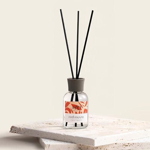 Mad Red Moon Ortam Kokusu – Nar, Ahududu ve Karamel ile Meyvemsi, Çiçeksi ve Çarpıcı-Bambu Çubuklu 50 Ml - Görsel 3