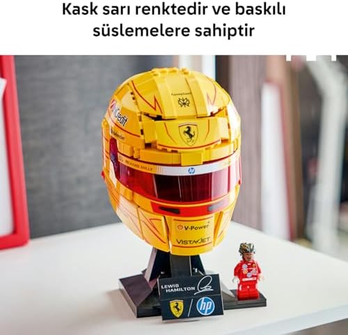 Alternative view of Editions Scuderia Ferrari HP Lewis Hamilton Kaskı 43022-14 Yaş ve Üzeri Çocuklar için Yarış Kıyafeti Giyen Minifigür İçeren Yaratıcı Oyuncak Yapım Seti, Hediye Fikri (884 Parça)