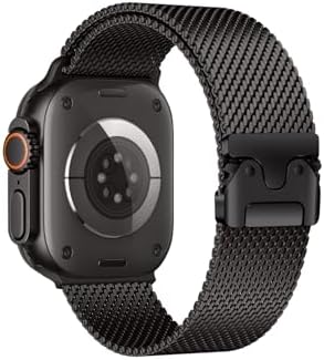 Alternative view of - Apple Watch Ultra 1/2/3 49mm ile Uyumlu Kordon Titanyum Kelebek Klipsli Milano Loop 121