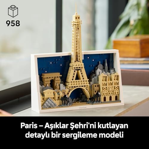 Alternative view of Architecture Paris – Aşıklar Şehri 21064 – Yetişkinler için Eyfel Kulesi, Notre Dame, Zafer Takı ve Louvre Müzesi Mimari Simgelerini İçeren Dekoratif Model Yapım Seti, Hediye Fikri (958 Parça)