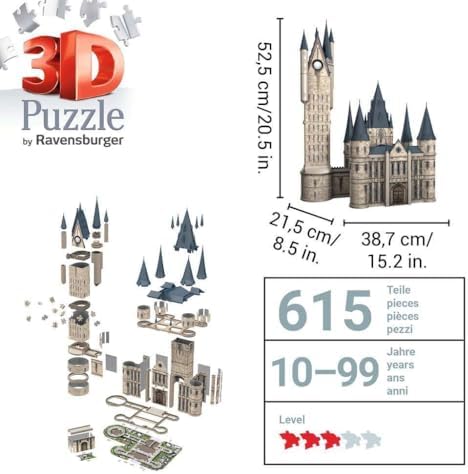 , 3D Puzzle Harry Potter Astronomi Kulesi, Yetişkin Puzzle - Görsel 3