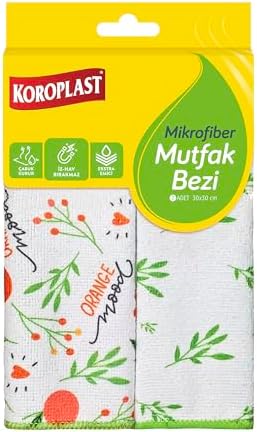 Mikrofiber Mutfak Bezi 2'li Set, Hızlı Kuruyan Uzun Ömürlü Mikrofiber Temizlik Bezi Seti, Yüksek Toz ve Sıvı Emiş Gücü, Mutfak, Ofis, Ev için Tüy ve Çizik Bırakmayan Temizlik Bezi - Görsel 2