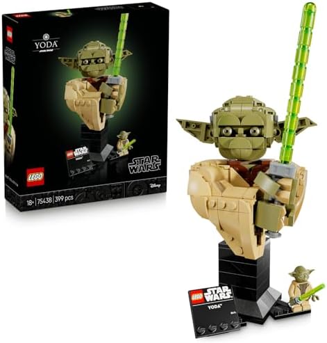 Alternative view of : Klonların Saldırısı Yoda Büstü 75438 - Yetişkinler için Işın Kılıçlı Yoda Minifigürü ile İsim Levhalı Stant İçeren Dekoratif Koleksiyonluk Model Yapım Seti, Hediye Fikri (399 Parça)