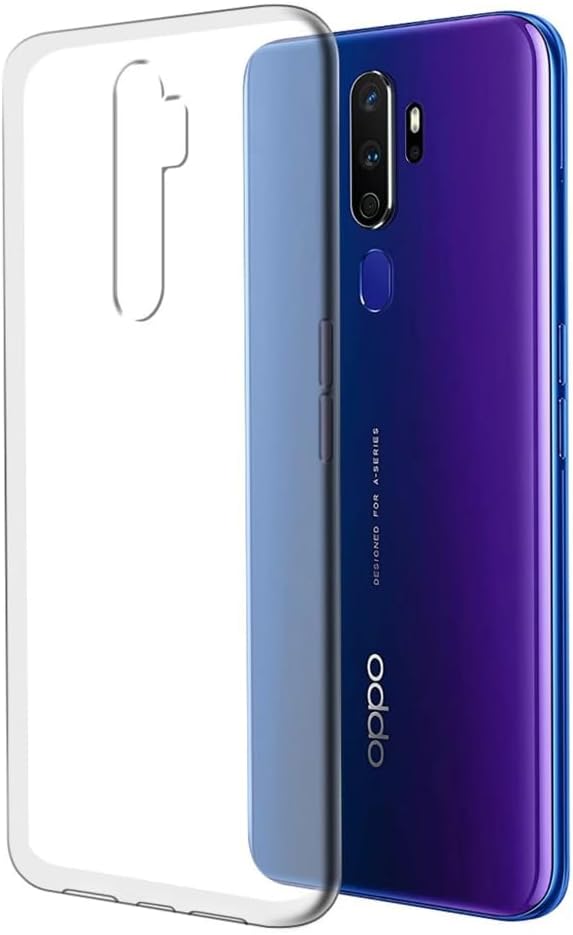 ile uyumlu Şeffaf Clear Silikon Yüksek Kalite Darbeye Dayanıklı Şık Telefon Kılıfı (Oppo A5 2020/A9 2020) - Görsel 3