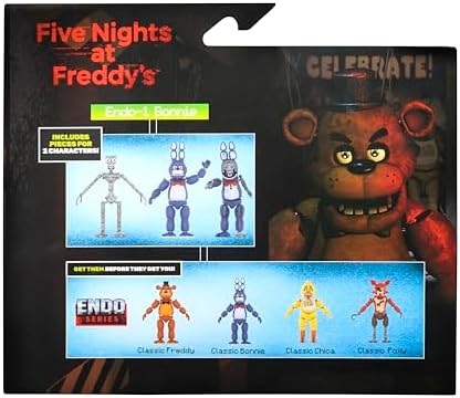 Five Nights At Freddy's 6-Inch Endo-Serisi Koleksiyoncu Figürü: Klasik Bonnie ve Solmuş Bonnie Parçaları ile Endo-1 - Klasik ve Solmuş Bonnie Parçaları ile Eklemli Figür - Görsel 3