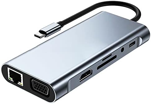 Alternative view of 11 in 1 Type-C To USB Hub HDMI (4K),Audio/, Type-C/, 4X USB 3.0/, LAN/, VGA/, SD Card Reader Çevirici Hub 10 Port Adaptör Dönüştürücü Çoklayıcı
