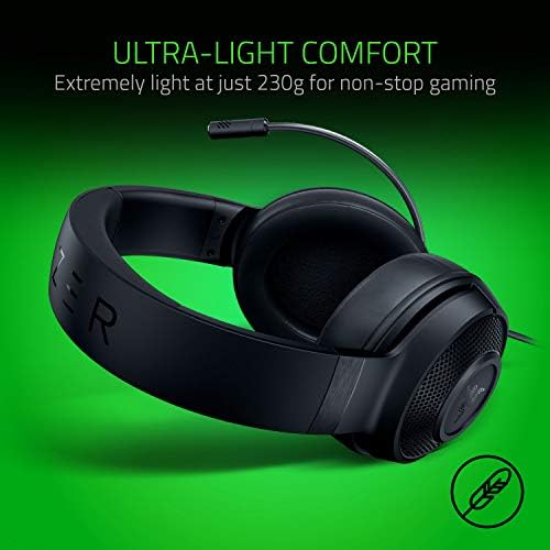 Alternative view of Razer Kraken X Lite - Ultra Hafif Oyun Kulaklığı Surround Ses - Hafif Alüminyum Çerçeve - Bükülebilir Kardioid Mikrofon - PC, PS4, PS5, Switch, Xbox Serisi, Mobil - Siyah