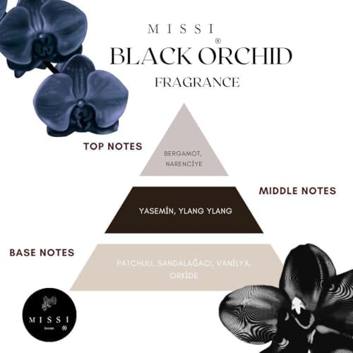 Alternative view of 200 ml Gold-Gri Seramik Taş Bambu Çubuklu Black Orchid Oda Kokusu