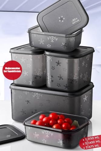 No Frost Silikon Yumuşak Kapalı Saklama Kabı Dondurucu ve Buzluk Saklama Kabı 1400ml, Kapaklı No Frost Saklama Kabı 1400Ml, Derin Dondurucu Saklama Kabı 1400Ml - Görsel 3