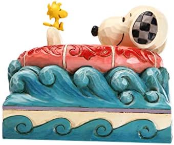 Peanuts by Jim Shore Snoopy and Woodstock in Floatie Heykelcik, 10 cm, Çok Renkli - Görsel 3