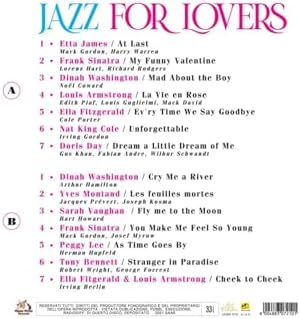 Jazz For Lovers Plak 1 LP Karışık Sanatçılar Etta James - Frank Sinatra - Dinah Washington - Louis Armstrong - Ella Fitzgerald ve DAHASI - Görsel 3