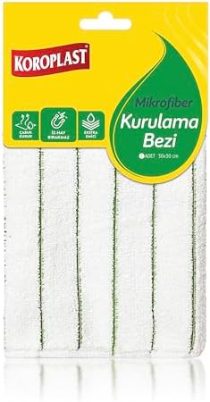 Mikrofiber Kurulama Bezi Tekli, Hızlı Kurulama, Yüksek Emici, İz & Hav Bırakmaz, Cam, Ayna, Mutfak, Banyo, Tezgâh, Mobilya, Elektronik, Araç, Pencere, Raf, Televizyon, Bilgisayar, Beyaz Eşya