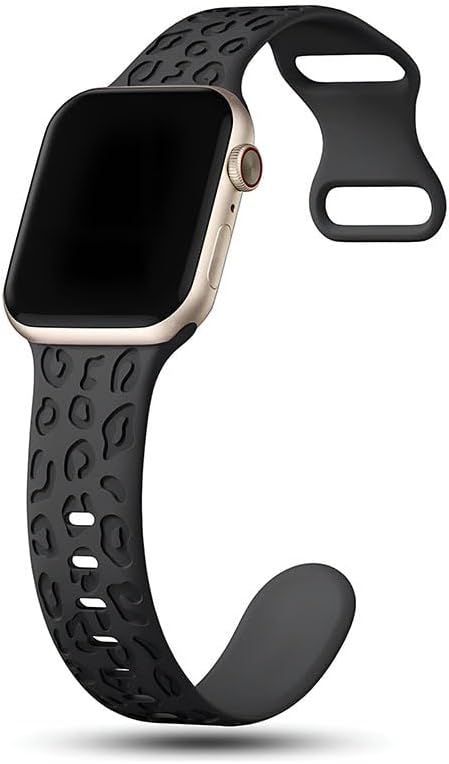 Alternative view of Apple ile Uyumlu Watch 11 10 46mm 9 8 7 6 SE Ultra Uyumlu 42-44-45-49mm Leopar Desenli Silikon Kordon
